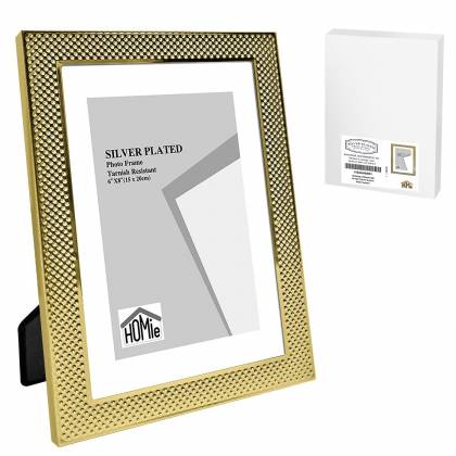 Κορνίζα Ατσάλινη με Χρυσή Πλέξη 15x20cm  στην Κατηγορία Επάργυρες 