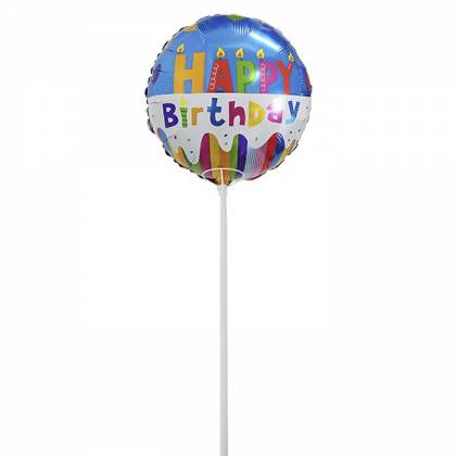 ΜΠΑΛΟΝΙ BIRTHDAY ΜΕ ΚΑΛΑΜΑΚΙ ΜΠΑΛΟΝΙ=45x45cm  στην Κατηγορία Διακόσμηση - Είδη Πάρτυ 