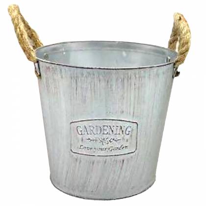 Γλαστράκι-Κασπώ Μεταλλικό Gardening ø16x14cm  στην Κατηγορία Γλαστράκια - Ποτιστήρια 