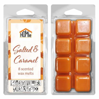 Αρωματικό wax Melt Salted Caramel σετ=8 Κύβοι 80gr  στην Κατηγορία Κορμοί - Αρωματικά - Κηροπηγίου - Λοιπά 