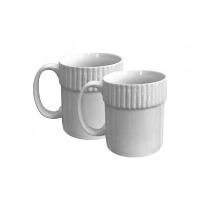 ΚΟΥΠΑ ΠΟΡΣΕΛΑΝΗΣ ΛΕΥΚΗ ΜΕ ΠΤΥΧΕΣ 10,2x8,5cm  380ml  στην Κατηγορία Κεραμικές Κούπες - Φλιτζάνια 
