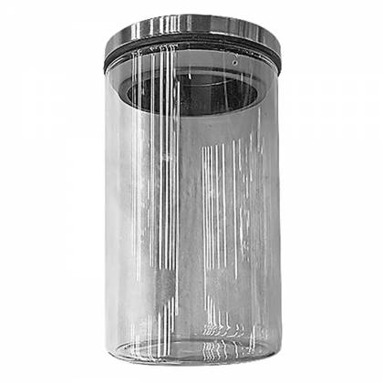 ΒΑΖΟ ΓΥΑΛΙΝΟ BOROSILICATE  ΜΕ ΙΝΟΧ ΚΑΠΑΚΙ ΑΣΦΑΛΕΙΑΣ 16x10cm  900ml  στην Κατηγορία Γυάλινα Βαζάκια - Μπόλ 
