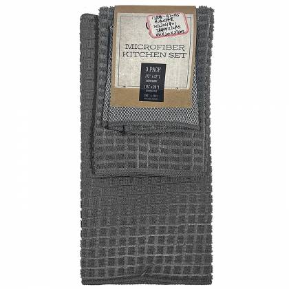 ΣΕΤ ΚΟΥΖΙΝΑΣ MICROFIBER 3 ΤΕΜ   στην Κατηγορία Λευκά Είδη - Χαλάκια 