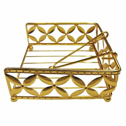 Χαρτοπετσετοθήκη Μεταλλική Χρυσή 16x16x7cm  στην Κατηγορία Σουπλά-Σουβέρ-Τραπεζ/λα 