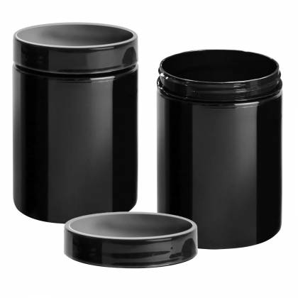 Βάζο Πλαστικό Μαύρο Βιδωτό 12x8,5cm  στην Κατηγορία Πλαστικά Ποτήρια - Βάζα - Κανάτες 