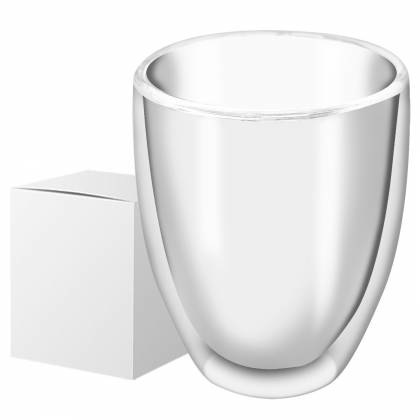 Κούπα Διπλό Γυαλί Borosilicate 12x8cm 350ml