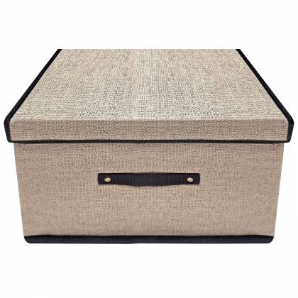 Κουτί Αποθηκευτικό Μπεζ Ορθογώνιο 37x24x24cm  στην Κατηγορία Αποθηκευτικά - Οργάνωση Σπιτιού 