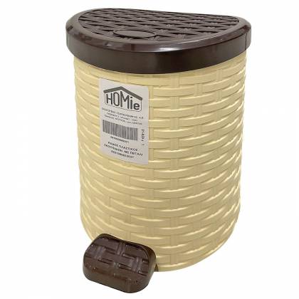 ΚΑΔΟΣ ΠΛΑΣΤΙΚΟΣ RATTAN ΜΕ ΠΕΝΤΑΛ 25x22x19cm 5,5L  στην Κατηγορία Αποθηκευτικά - Οργάνωση Σπιτιού 